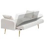 Kumasinova 69" Adjustable Sofa Bed,Teddy Fabric 3-Seater Sleeper Sofa with Adjustable Backrest,Golden Metal Legs,Couch for Living Room,Bedroom - 4 of 4