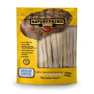 Savory Prime Munchy Dog Stix Medium Adult Rawhide Twists Natural 5 in L 30 pk - 1 of 1