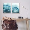 Stupell Industries Abstract Blue Wave Seascape Tranquil Ocean 2pc Framed Giclee Art Set - 2 of 4