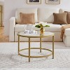 Yaheetech 27.6in Modern Glass-Top Coffee Table for Living Room - 2 of 4