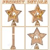 Aoibox 3D Wooden Nativity Christmas Tree Star Topper 10 LED Lighted Ornament Classic Layered Design 8.66 x 8.66 x 1 in 1 Piece - 4 of 4