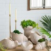 VisioGear Sand and Cement Conch Shell Planter with Textured Beige Finish, Modern Design for Indoor and Outdoor Spaces, Beige, 8.5"*5.5"*6.3" - 2 of 4