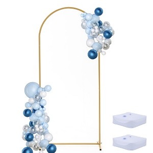 Gold Arch Backdrop Stand  Metal Wedding Arch Stand Gold Arched Frame for Ceremony Outdoor Indoor Decoration - 1 of 4