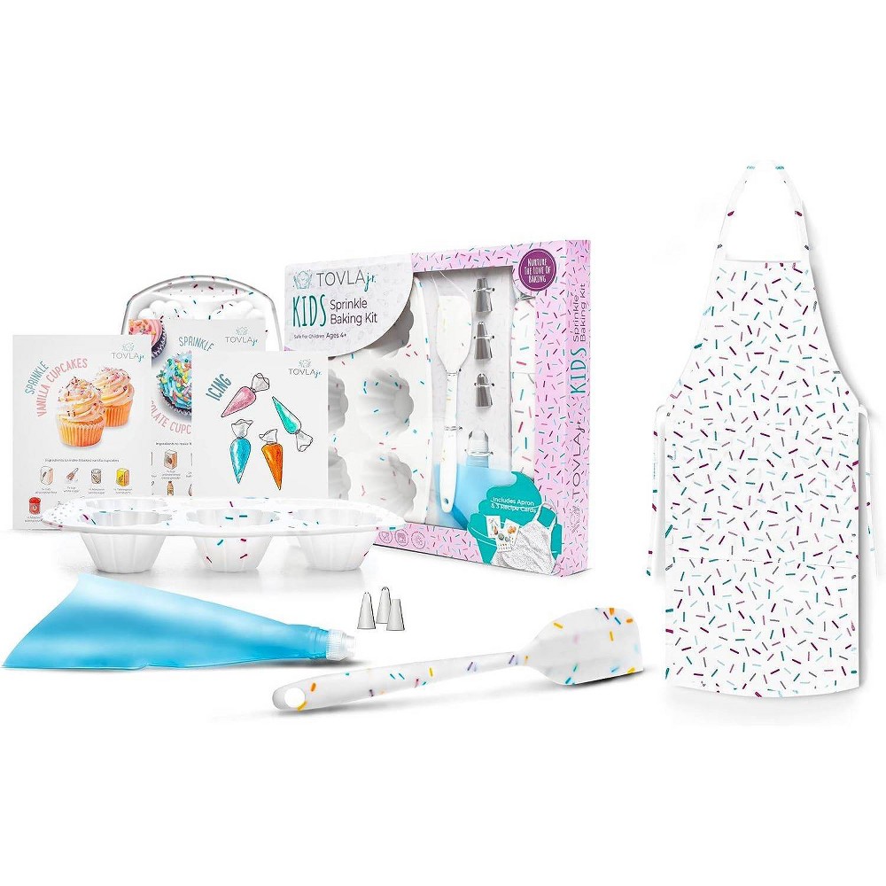 Tovla Jr. Kids&#039; 8pc Nonstick Sprinkle Baking Set White