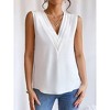Womens Summer Tank Tops Deep V Neck Blouse Sleeveless Tops Formal Tops Office Business Blouse Elegant Vest - 2 of 4
