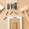 Juvale 100 Pack Bulk Picture Hangers with Hardware Kit, 200 Nails, Sawtooth Hooks for Hanging Frames, Photos, 4 Assorted Sizes - 4 of 4