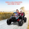 Jojoka 24V 2-Seater UTV, 4WD Ride On Toys with Remote Control, Electric Vehicle 4 Shock Absorbers, Music, Lights, Electric Car for Big Kids - 3 of 4