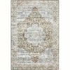 Elegant Floral Rug, Washable Low Pile Carpet, Foldable Non-Slip Runner, Easy Clean Accent Rug for Bedroom - 2 of 4