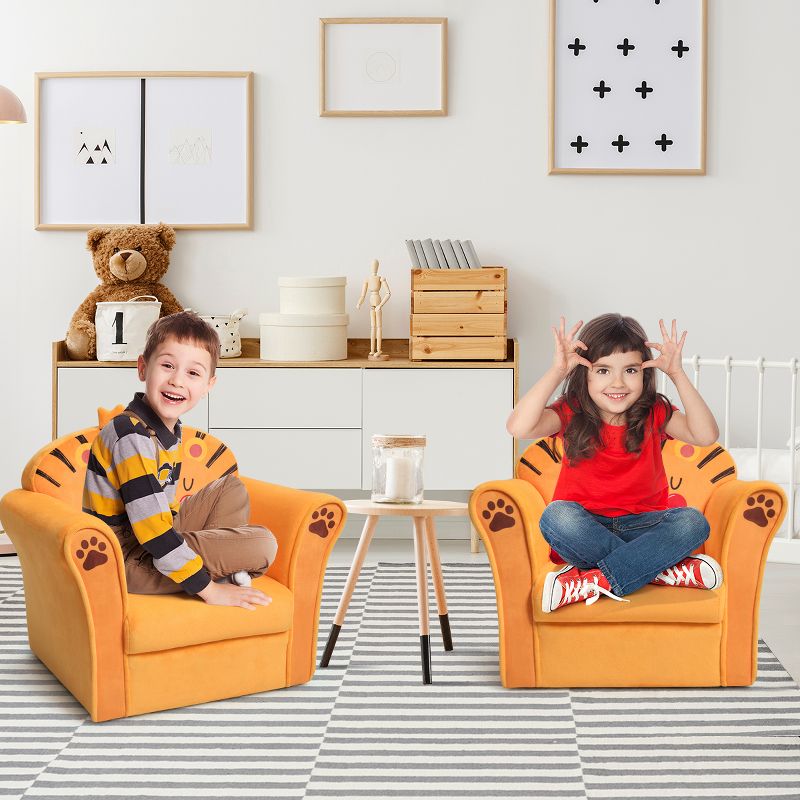 Infans Kids Lion Sofa Children Armrest Couch Upholstered Chair Toddler Furniture Gift, 3 of 8