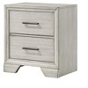 Gulches Contemporary 2 Drawer Nightstand White Mist Finish, Kenlin Glides, French/English Dovetail 23.6"Wx16.3"Dx26.5"H - 4 of 4