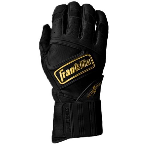 Black and gold 2024 franklin batting gloves