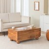 MH London Flintoff Rectangle Solid Wood Coffee Table with Storage For Living Room - 3 of 4
