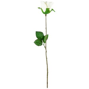 Allstate Floral Rose Blossom Artificial Floral Stem Spray - 18" - White - 1 of 4