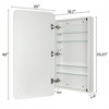 TEHOME Garnes Rectangular Recessed or Surface Mount Metal Medicine Cabinet with Mirror - 2 of 4