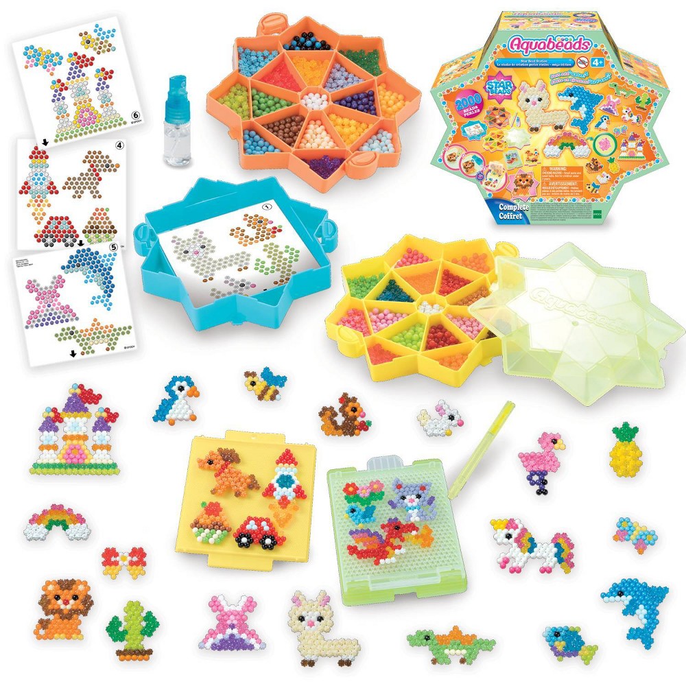 Star Bead Station Set - Aquabeads: DIY Art Kit for Kids, Beading Station with Water Beads, Includes Instructions, Ages 4+