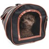 Munora - Airline Approved Fashion Cylinder Posh Pet Carrier - 16.5" x 9.4" x 9.8" - Durable Nylon with Dual Access - Black - 3 of 4