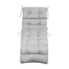 ARTPLAN Outdoor Chasie Lounge Tufted Thick Cushion with Ties,Replacement Wicker Chair Cushion for Paito Fruniture,72x22x4inches - 3 of 4