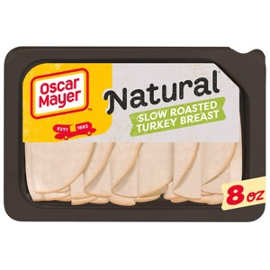 Oscar Mayer Natural Slow Roasted Turkey Breast Sliced Lunch Meat - 8oz - 1 of 4