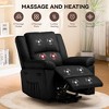 Comhoma Power Lift Recliner Chairs for Elderly Big and Tall Heated Massage Sofa PU Leather with Position 2 Side Pockets&Cup Holders - 3 of 4