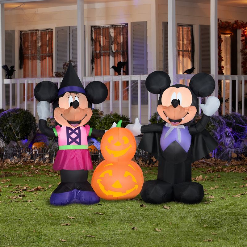 66" Inflatable Halloween Mickey and Minnie with Pumpkins, 2 of 4