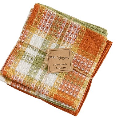 Park Designs Bittersweet 3 Piece Dishtowel/1 Dishcloth