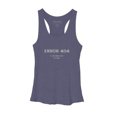 Women's Design By Humans Error 404 Costume not found, Halloween Design By InfaredDesigns Racerback Tank Top
