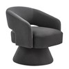 CAVINAS Velvet Fabric Swivel Accent Chair with Open Backrest,Modern Upholstered Swivel Living Room Chairs,Reading Chairs for Living Room - 4 of 4
