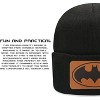 Beanie for Kids and Adults Winter Hat – Beanie with Batman Leather Patch Licensed (One Size) - 4 of 4