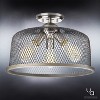 Urban Ambiance Luxury Vintage Ceiling Fixture,  10.25"H x 16"W,  Brushed Nickel Finish, UHP2732 - 3 of 4