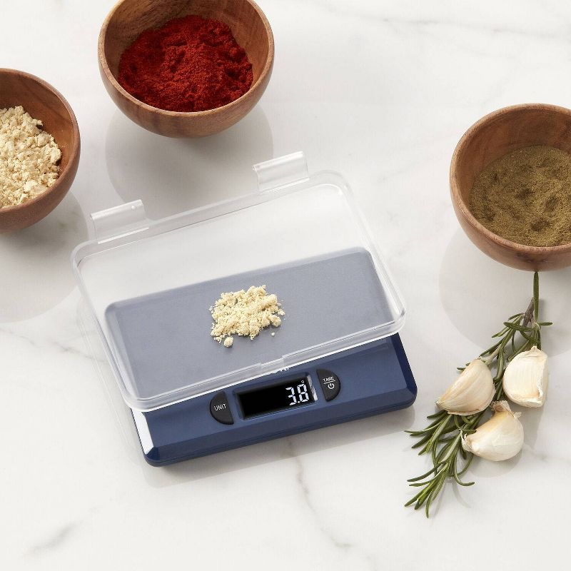 Taylor Precision 4.4lb Digital Kitchen Food Scale with Weighing Tray Blue, 5 of 13