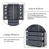 LunaLulinlk 77 inch Farmhouse Kitchen Pantry, Freestanding Tall Cupboard Storage Cabinet with Adjustable Shelves for Kitchen, Dining Room, Gray - 4 of 4