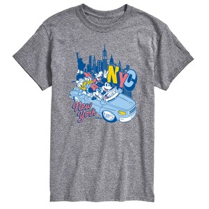 Men's - Disney - Mickey And Minnie Nyc Short Sleeve Graphic T-Shirt - 1 of 4