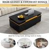 PAGED Modern Space Saving Lift-Top Coffee Table with 4 Stools & Foldable Top,Functional Storage Tea table Center Table for Living Room,Bedroom - 3 of 4