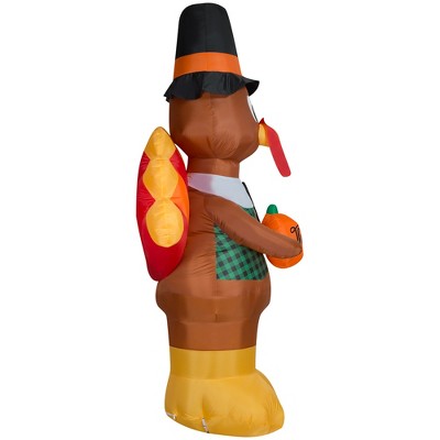 Gemmy Airblown Inflatable Thankful Turkey Giant, 10 ft Tall, Multi