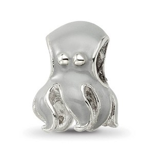 Black Bow Jewelry Sterling Silver and Enameled Octopus Bead Charm - 1 of 4