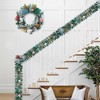 Artificial Xmas Cedar Tree and House Garland Ornament, Christmas Garland for Mantle Fireplace Stairs Indoor Outdoor Front Door Porch - 3 of 4