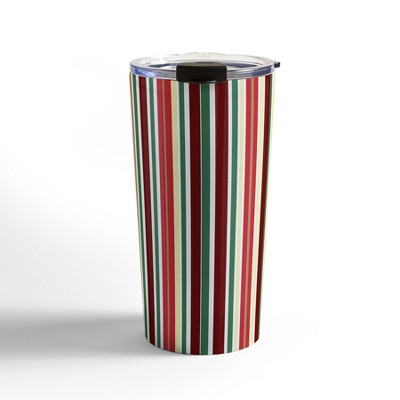 Lisa Argyropoulos Holiday Traditions Stripe Travel Mug 20 oz Stainless Steel Travel Mug - Deny Designs