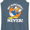 Women's - Disney - Donald Me Sarcastic Never Graphic Racerback Tank - 2 of 4