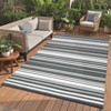 Outdoor Rug Waterproof Patio Rug, Reversible Plastic Outside Carpet, Striped Camping Straw Rugs, for RV Deck Balcony Backyard - 3 of 4