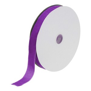 Unique Bargains Soft Single Face Spool Silky Velvet Ribbon for Bouquets DIY Crafts - 1 of 3