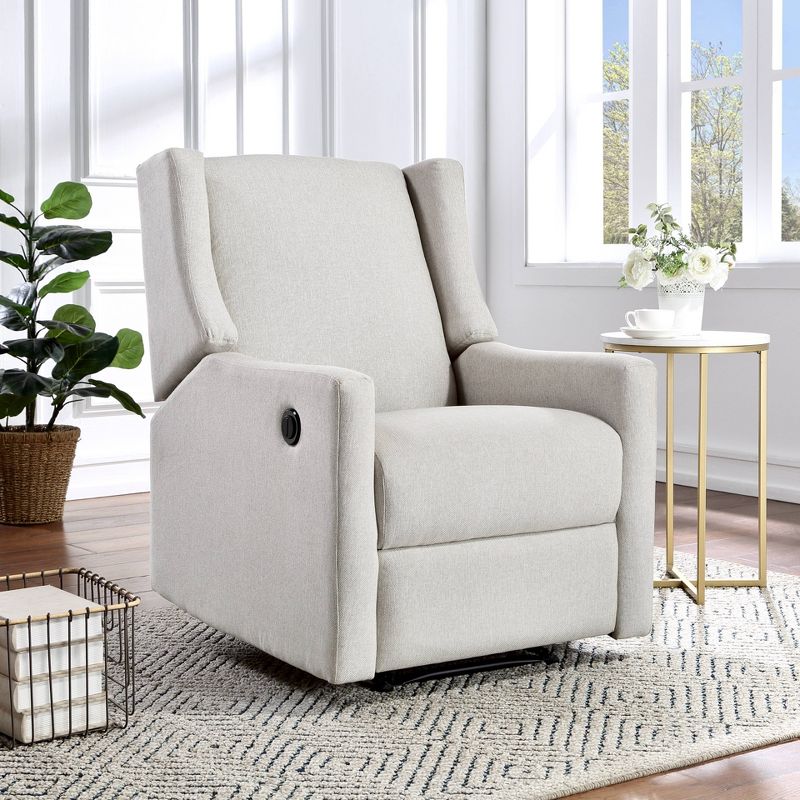 Suite Bebe Pronto Power Recliner Accent Chair - Buff Beige Fabric, 2 of 9