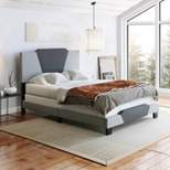 Sydney Contemporary Linen Upholstered Bed Frame Charcoal/Gray - Eco Dream