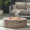 Christopher Knight Home Senoia Outdoor Modern 50,000 BTU Iron Circular Fire Pit - 2 of 4