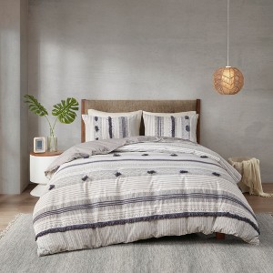 3Pcs Duvet Set, Solid Bedding Set, Cotton Bed Comforter - 1 of 4