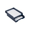 JAM Paper Stackable Front Loading Letter Tray Letter Size Navy Blue Plastic 2/Pack (344NAA) - 3 of 4