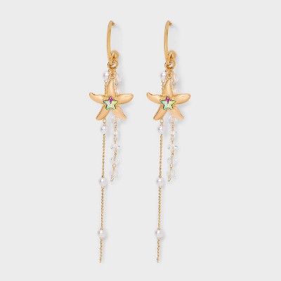 Starfish Tassel Hoop Earring - Wild Fable™ Gold