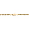 Black Bow Jewelry 2.75mm 14k Yellow Gold, Solid Diamond Cut Rope Chain Necklace - 4 of 4