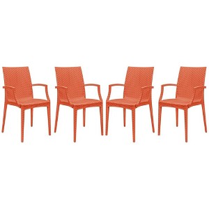 LeisureMod Mace Modern Dining Arm Chair for Indoor and Outdoor Home, Set of 4 - 1 of 4