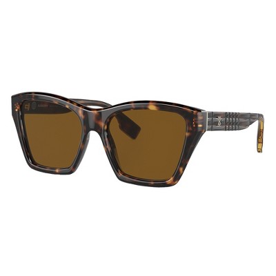 Burberry BE 4391 300283 Womens Square Polarized Sunglasses Brown 54mm