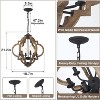 Runesay 6-Light Rustic Dining ,Farmhouse Chandeliers for Dining Room,  Boho Chandelier for Bedrooms Entryway Living Room  Wood Black - 2 of 4